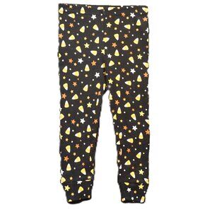 Spooky Night Candy Corn Black Pant Leggings Joggers Cotton Pull On Girl’s 3T